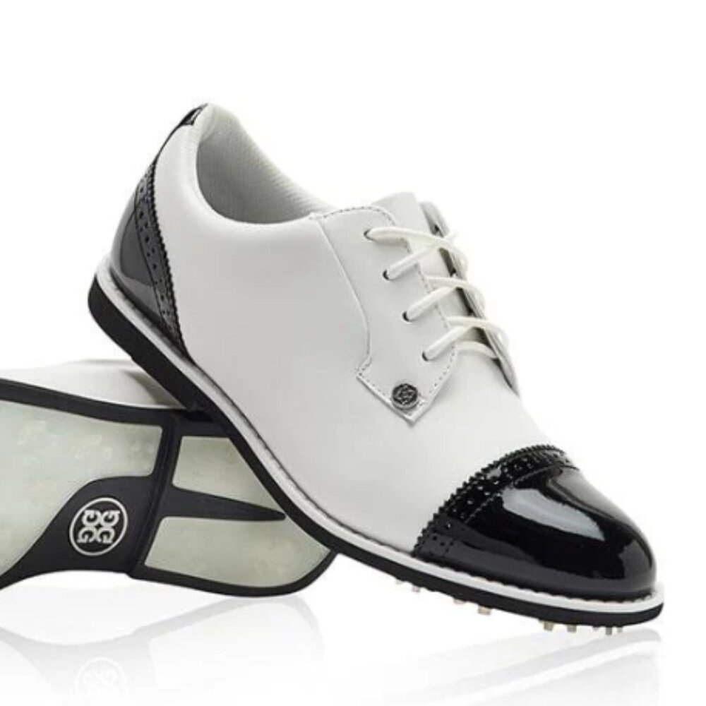 G/FORE Ladies‎ Cap Toe Gallivanter Golf Shoes Blk/Wht- Multiple Sizes Available